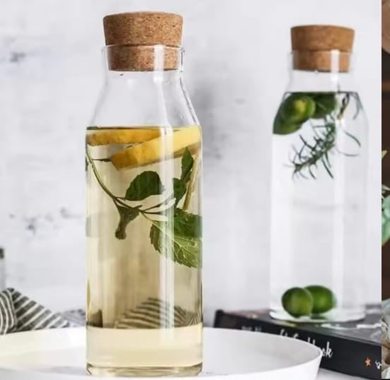 Transparent Glass Nut Storage Jar, Glass Jar Bottle With Wood Cap, Coffee Beans Storage Bottle Transparent Glass Nut Storage Jar, Glass Jar Bottle With Wood Cap, Coffee Beans Storage Bottle